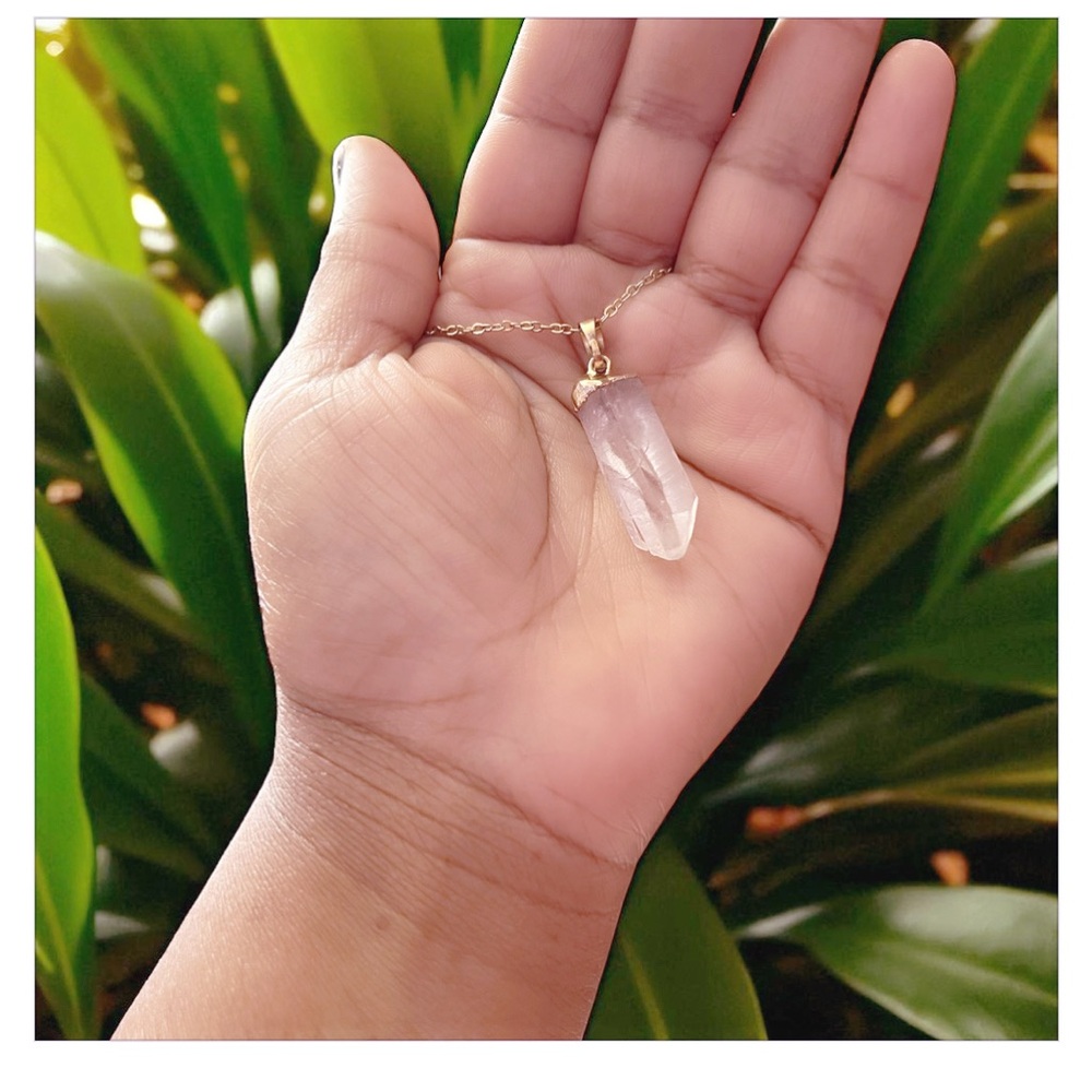 Clear Quartz Crystal Necklace